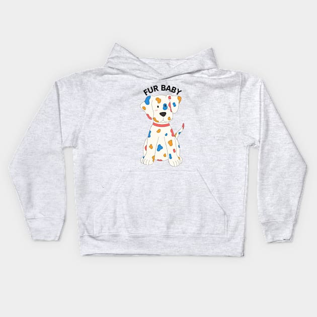 Spotty Fur Baby  Lover Kids Hoodie by PodX Designs 